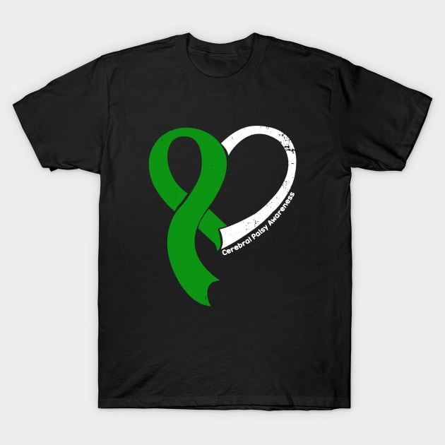 Cerebral Palsy Awareness Hople Love Heart Ribbon Happy Valentines Day T-Shirt by BoongMie